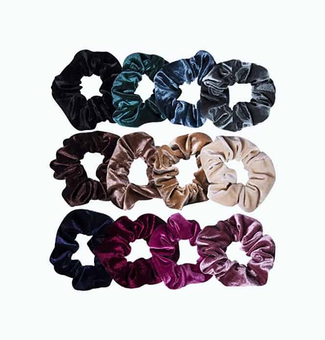 Product Image of the 12 Pieces Velvet Hair Scrunchies