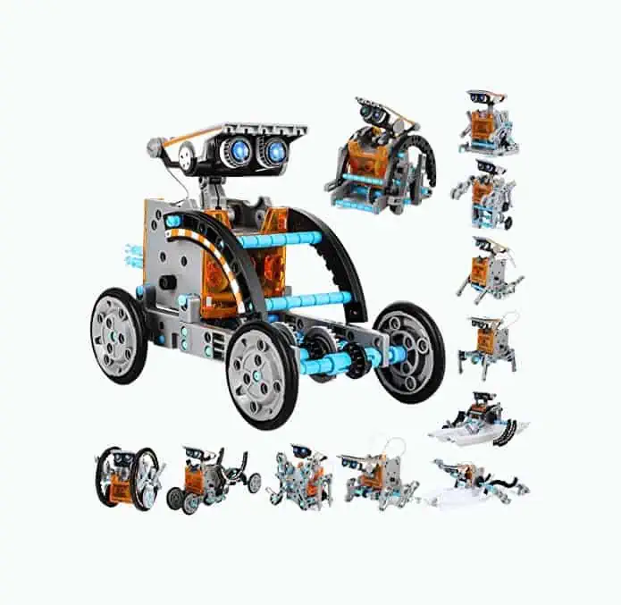 Product Image of the 12-in-1 STEM Solar Robot Kit