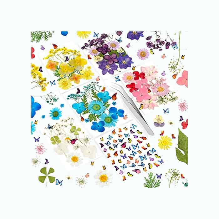 Product Image of the 124 Pieces Dried Flowers for Resin And Crafts