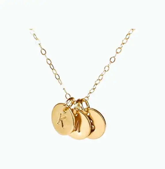 Product Image of the 14k Gold-Filled Three Initial Necklace