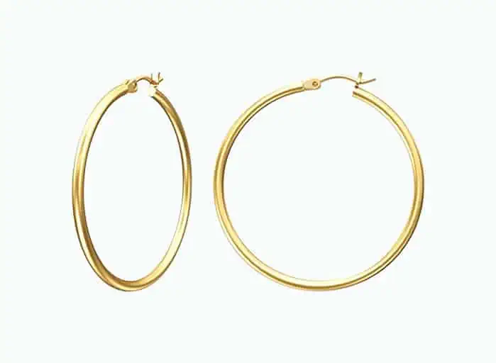 Product Image of the 14k Gold Plated Hoop Earrings