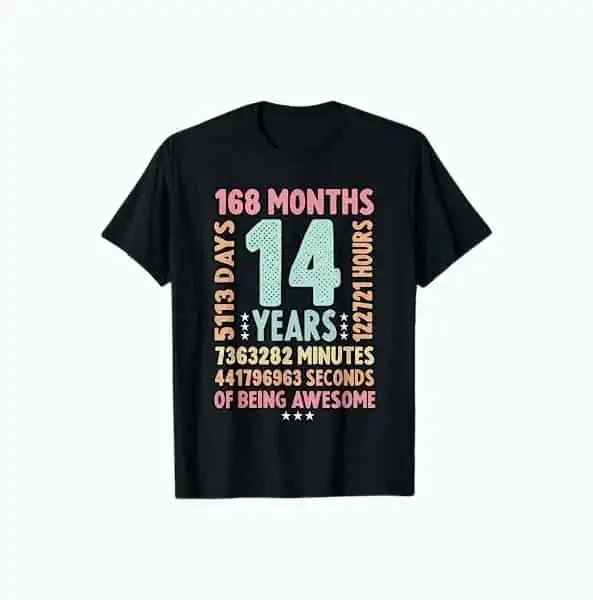 Product Image of the 14th Birthday Retro T-Shirt