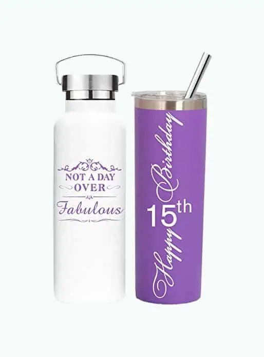 Product Image of the 15th Birthday Tumbler Set
