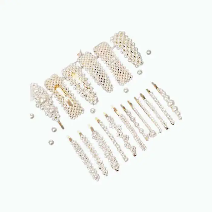 Product Image of the 18 Pcs Pearl Hair Clips