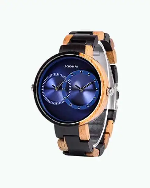 Product Image of the 2 Time Zone Wooden Watches