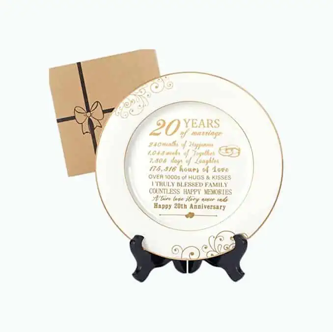 Product Image of the 20th Anniversary Plate Decorations Gift