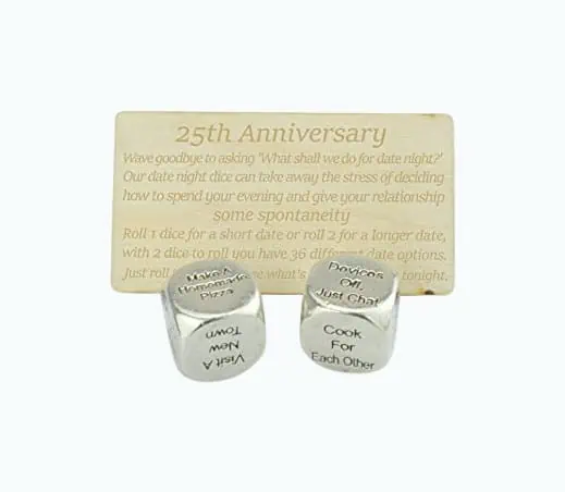 Product Image of the 25th Anniversary Date Night Dice