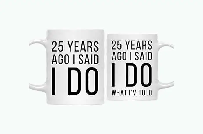 Product Image of the 25th Anniversary Funny Mug Set
