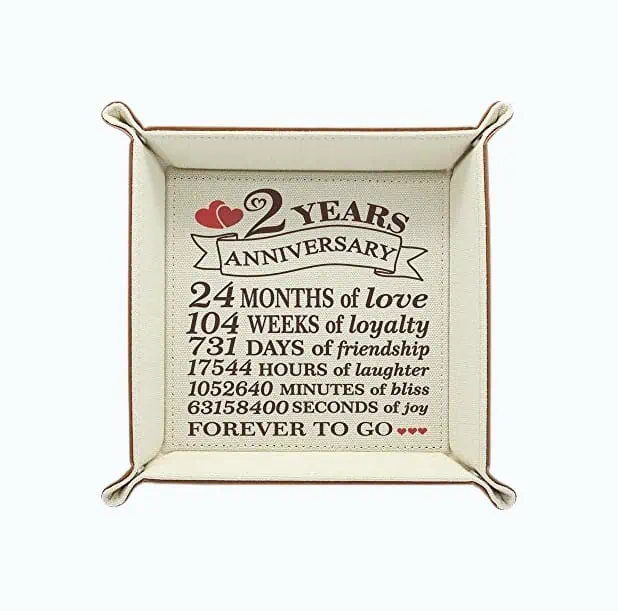 Product Image of the 2nd Anniversary Cotton Tray