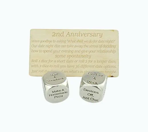 Product Image of the 2nd Anniversary Date Night Dice