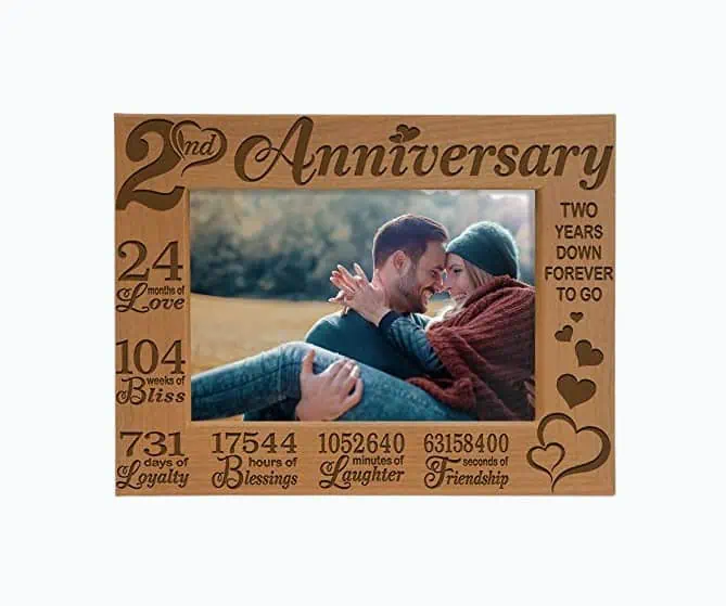 Product Image of the 2nd Anniversary Engraved Picture Frame