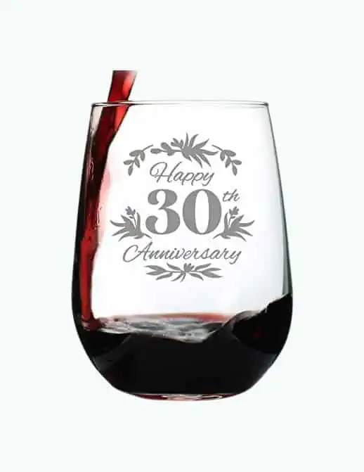 Product Image of the 30th Anniversary Wine Glass