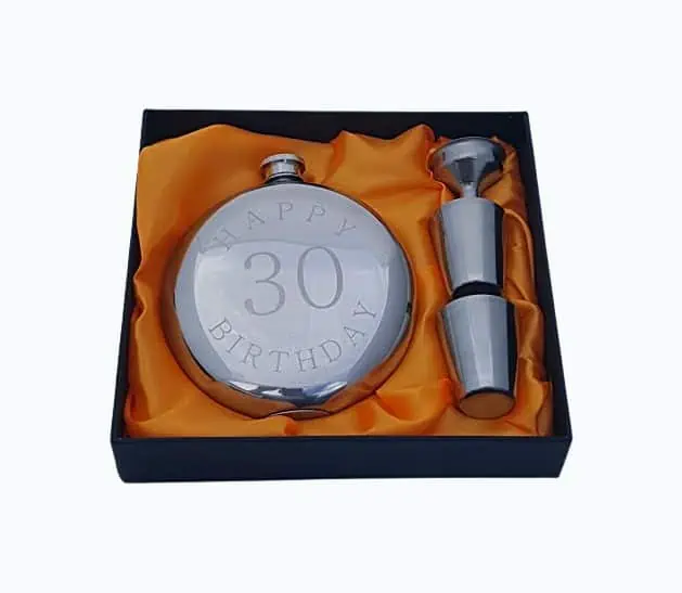 Product Image of the 30th Birthday Flask Gift Set