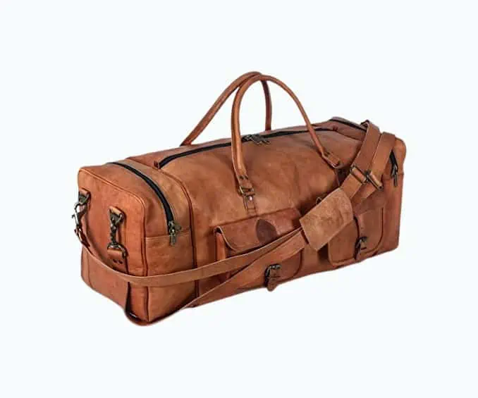 Product Image of the 32-Inch Leather Duffel Bag
