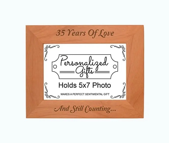 Product Image of the 35 Years and Counting Natural Wood Picture Frame