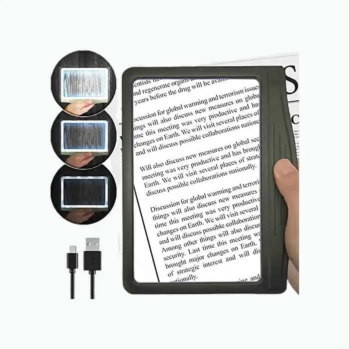 Product Image of the 3X Large Ultra Bright LED Page Magnifier