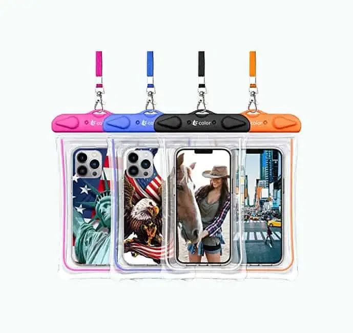 Product Image of the 4 Pack Transparent PVC Waterproof Phone Pouch