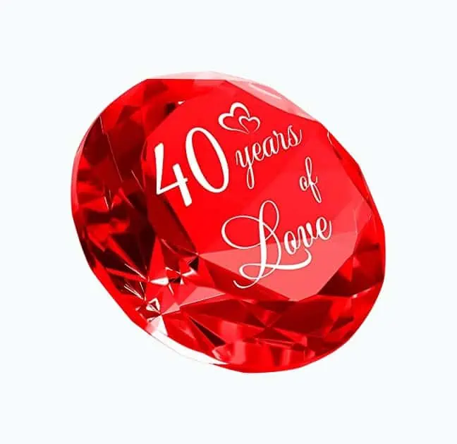 Product Image of the 40th Anniversary Ruby Decoration