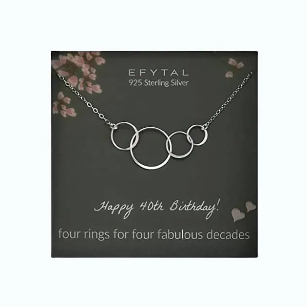 Product Image of the 40th Birthday Circle Necklace