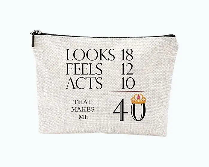 Product Image of the 40th Birthday Makeup Bag