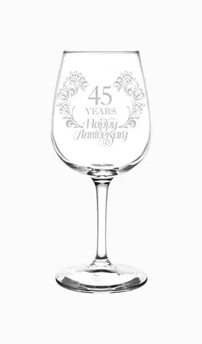 Product Image of the 45th Anniversary Wine Glass
