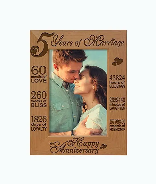 Product Image of the 5 Years of Marriage Photo Frame