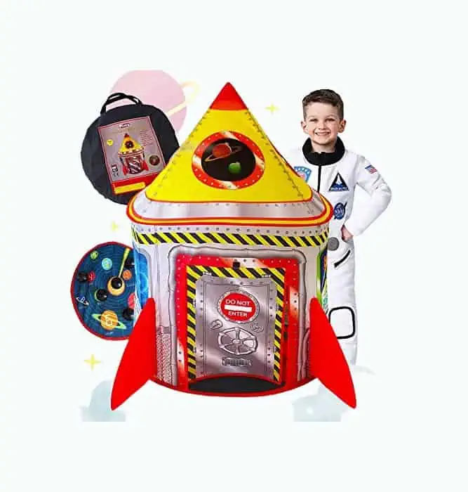 Product Image of the 5-in-1 Rocket Ship Play Tent