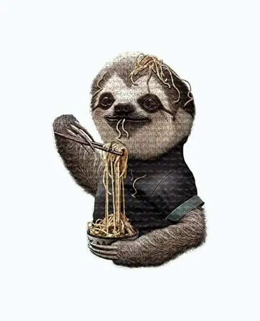 Product Image of the 500 Piece Sloth Puzzle Sloth Eating Noodles