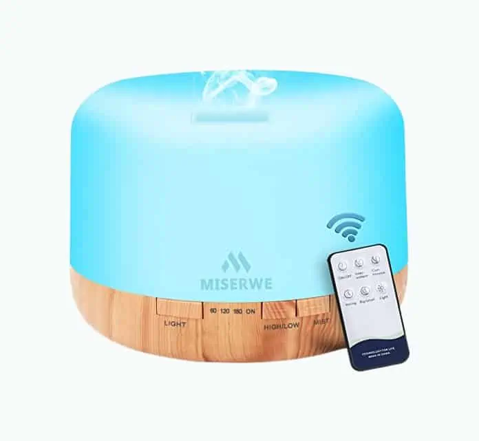 Product Image of the 500ml Essential Oil Diffuser with Remote Control