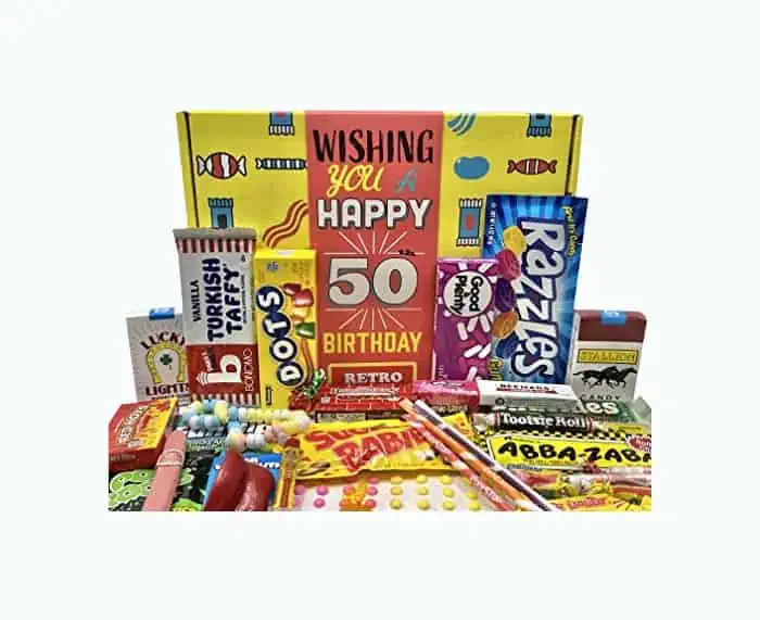 Product Image of the 50th Birthday Candy Box