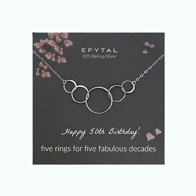 Product Image of the 50th Birthday Circle Necklace