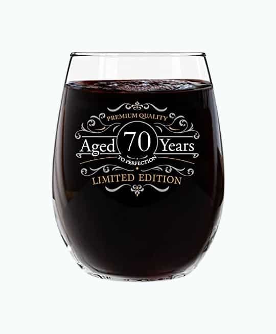 Product Image of the 70th Birthday Wine Glass