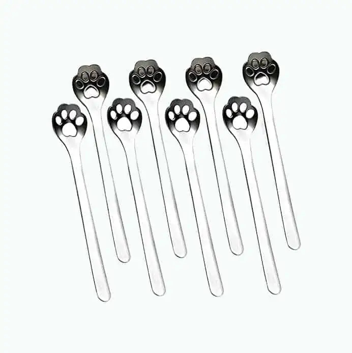 Product Image of the 8-Pack Cat Paw Spoon