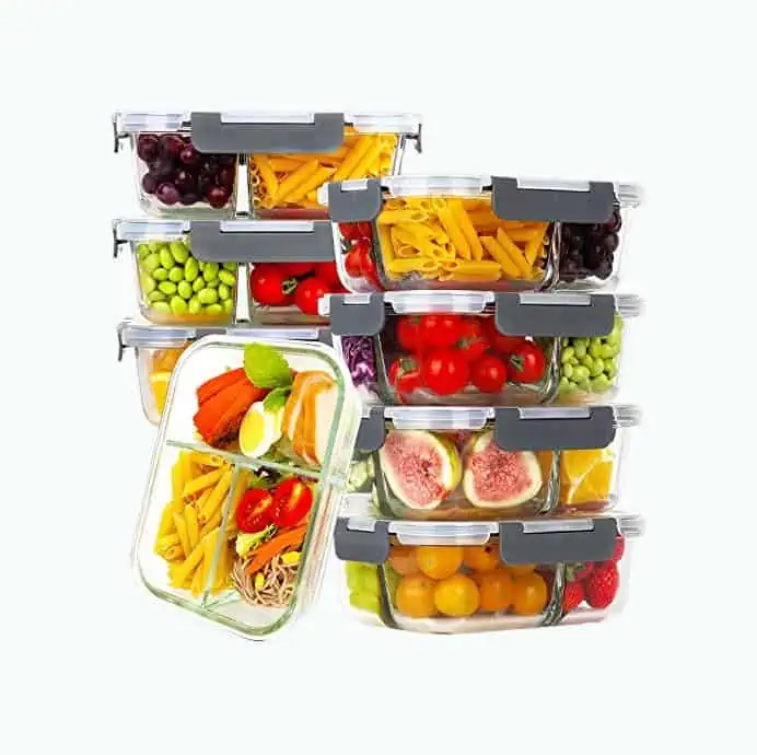 Product Image of the 8 Pack Glass Meal Prep Containers