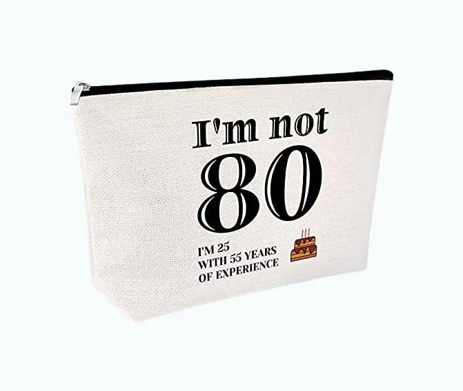 Product Image of the 80th Birthday Makeup Bag