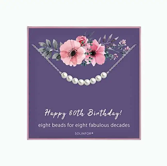 Product Image of the 80th Birthday Pearl Necklace