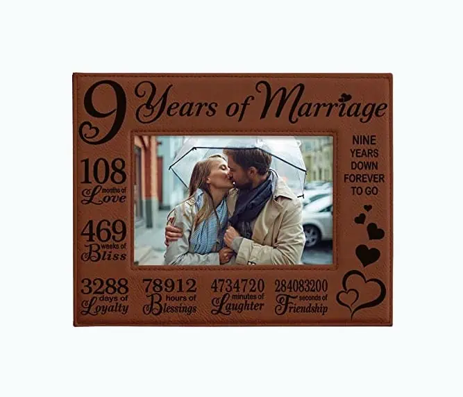 Product Image of the 9th Anniversary Leather Picture Frame