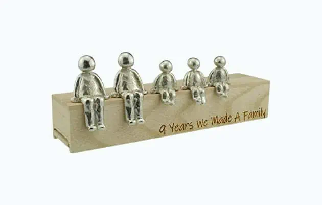 Product Image of the 9th Anniversary Metal Ornament