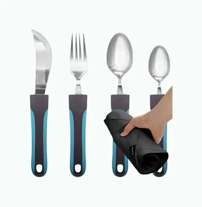 Product Image of the Adaptive Utensils - Weighted Silverware Set for Elderly People