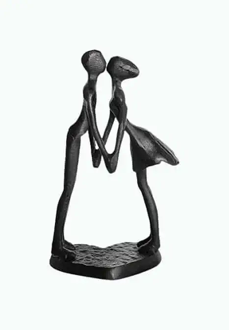 Product Image of the Affectionate Couple Iron Sculpture 