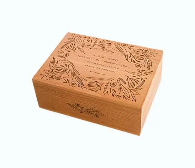 Product Image of the Alfred Lord Tennyson Quote Wooden Keepsake Box