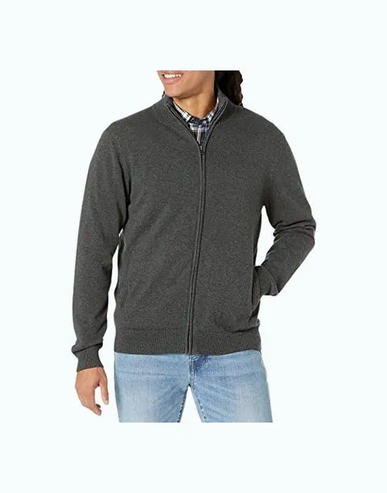 Product Image of the Amazon Essentials Men's Full-Zip Cotton Sweater