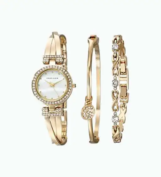 Product Image of the Anne Klein Bangle Watch/Bracelet Set