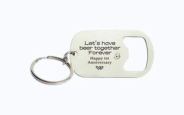 Product Image of the Anniversary Keychain Bottle Opener