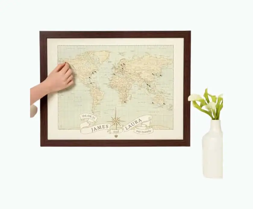 Product Image of the Anniversary Pushpin World Map