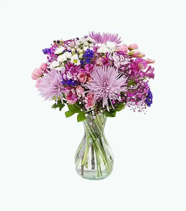 Product Image of the Arabella Bouquets Purple Extravagance with Vase