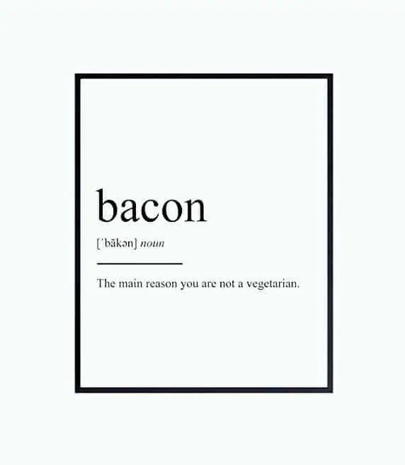 Product Image of the Bacon Typography Art Print