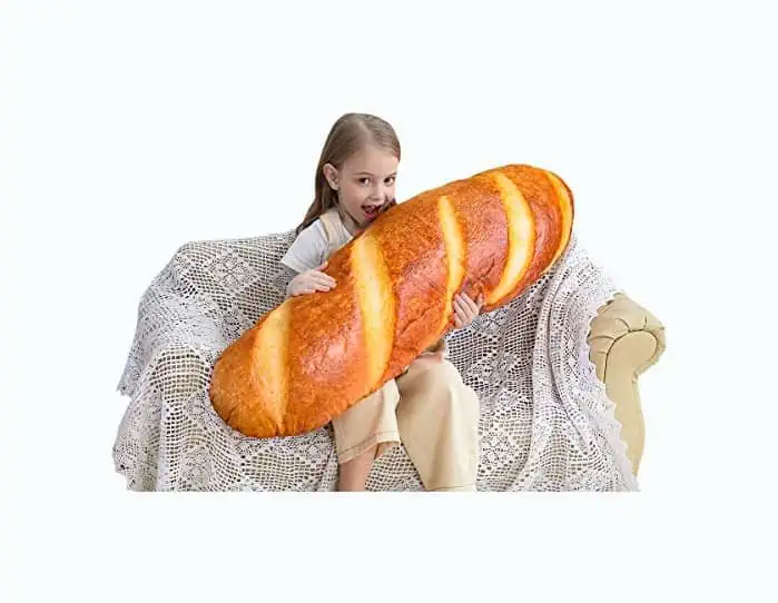 Product Image of the Baguette Back Cushion Funny Food Plush Stuffed Toy