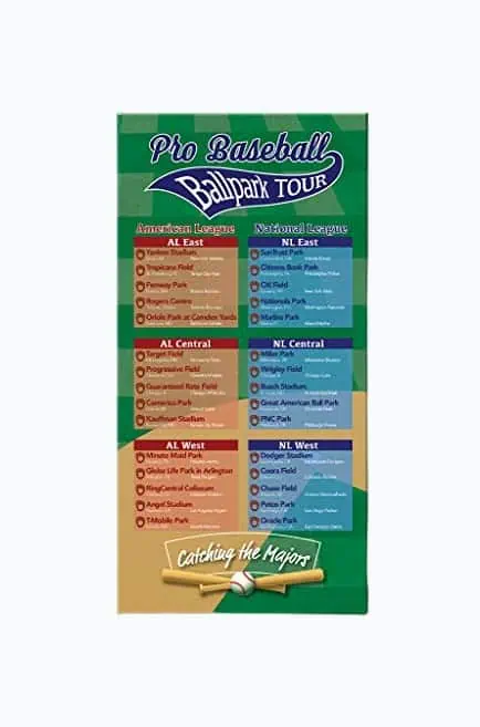 Product Image of the Ballparks Bucket List Tracker Wall Art