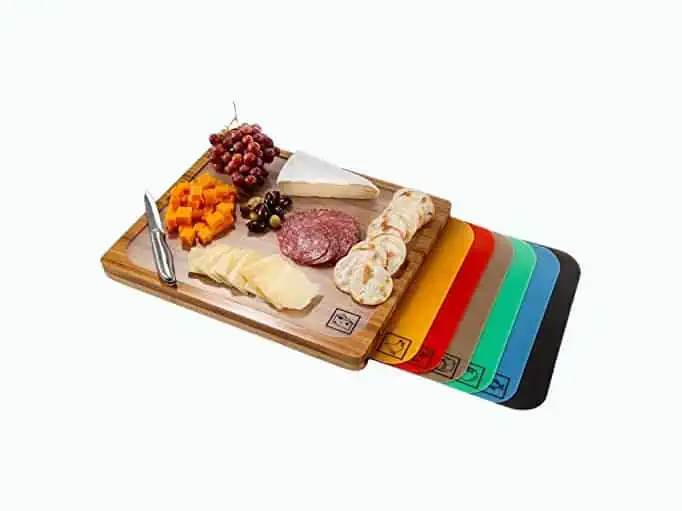 Product Image of the Bamboo Cutting Board and Flexible Cutting Mats